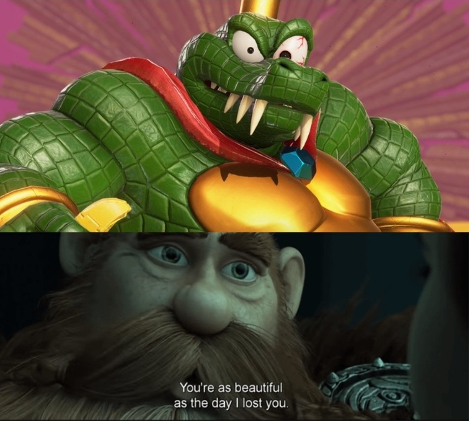 Everyone after seeing King K Rool return in Donkey Kong Bananza: