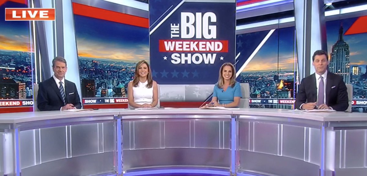 johnny dollar (@johnnydollar01) on Twitter photo It's the <a href="/BigWeekendShow/">The Big Weekend Show</a> with
• <a href="/BrianBrenberg/">Brian Brenberg</a>
• <a href="/LisaMarieBoothe/">Lisa Boothe 🇺🇸</a>
• <a href="/NBSaphierMD/">Nicole Saphier, MD</a>
• <a href="/GriffJenkins/">Griff Jenkins</a>
LIVE to all time zones! It's the <a href="/BigWeekendShow/">The Big Weekend Show</a> with
• <a href="/BrianBrenberg/">Brian Brenberg</a>
• <a href="/LisaMarieBoothe/">Lisa Boothe 🇺🇸</a>
• <a href="/NBSaphierMD/">Nicole Saphier, MD</a>
• <a href="/GriffJenkins/">Griff Jenkins</a>
LIVE to all time zones!