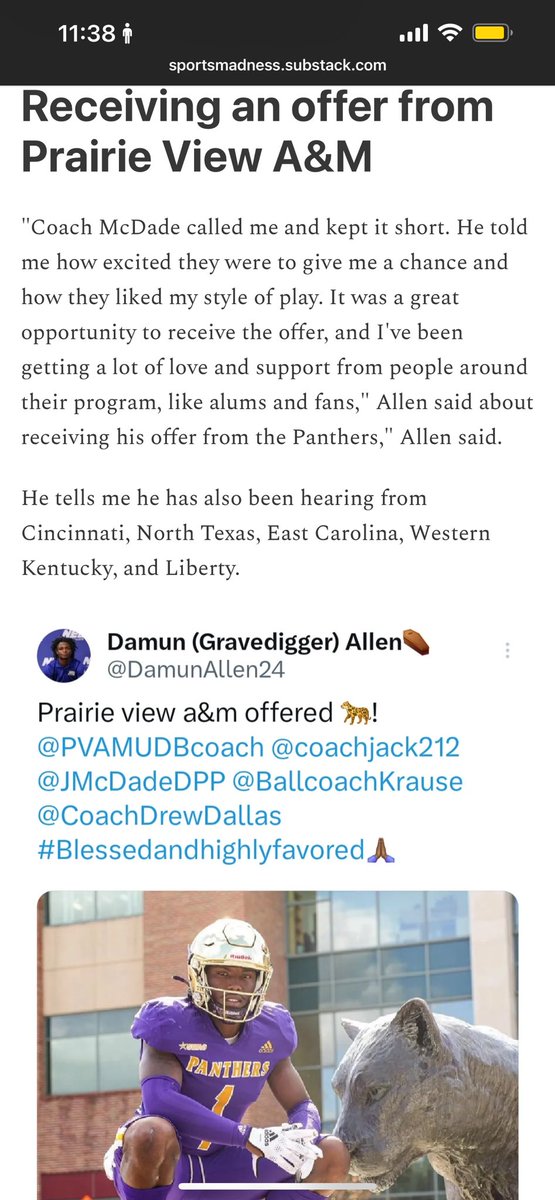 Damun (Gravedigger) Allen (@damunallen24) on Twitter photo Blessed to be able to share my recruiting experiences 🙏🏾! Shout out <a href="/JGonzalesJr10/">Julio Gonzales Jr.</a> for giving me a voice💙!! Blessed to be able to share my recruiting experiences 🙏🏾! Shout out <a href="/JGonzalesJr10/">Julio Gonzales Jr.</a> for giving me a voice💙!!