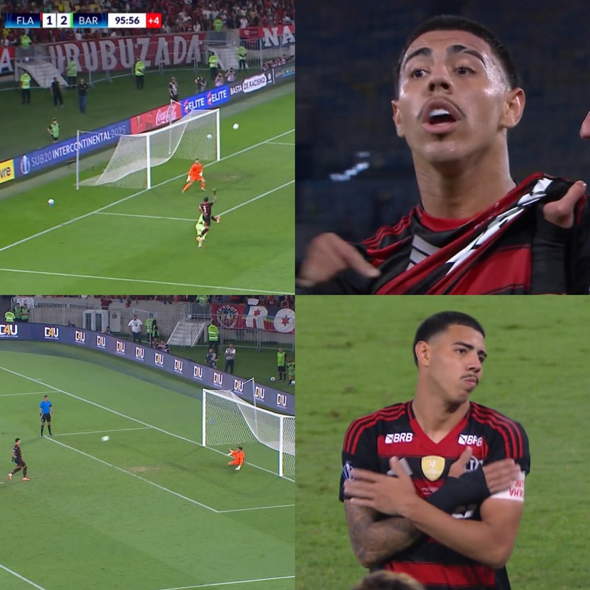 Pesgrau's tweet photo. Foi pro ataque e salvou o Flamengo marcando o gol de empate no último minuto, levando o jogo para os pênaltis.

Nos pênaltis foi GELADO metendo uma cavadinha sem chances pro goleiro.🥶

Iago Teodoro da Silva Nogueira, zagueiro, capitão e bicampeão mundial com o Flamengo sub-20.🫡 https://t.co/pyeLoT3Kea