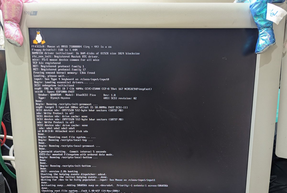 Debian Linux, running on my SPARCstation LX from 1992:
