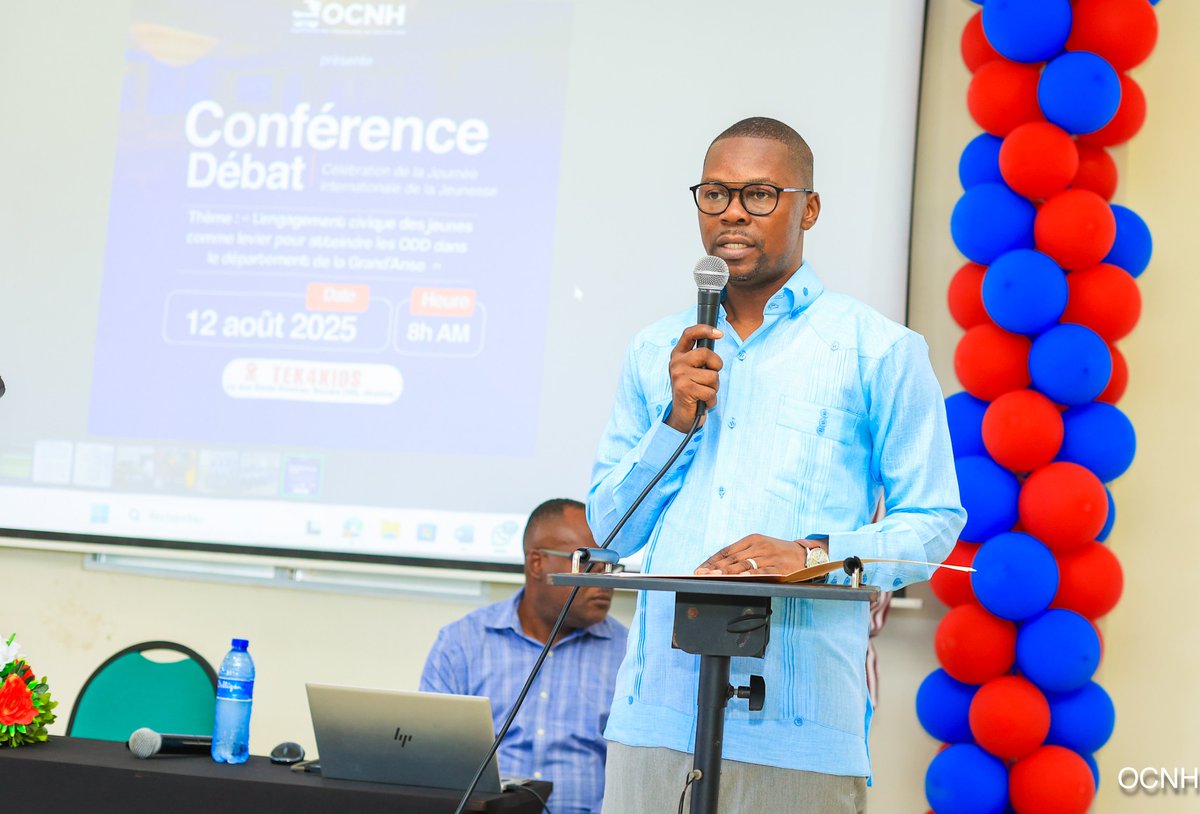 Nan kad pwojè "Espace Civique" la, OCNH te reyini 203 jèn fi ak jèn gason nan komin Jeremi pou selebre 12 dawou, Jounen Entènasyonal Jèn yo. Gras ak finansman Sekretarya <a href="/haiti_pbf/">UN Peacebuilding Fund - PBF Haiti</a>, pwojè "Espace Civique" la ap dinamize jèn fi ak jèn gason yo pou yo ka konstwi yon kominote ki pi