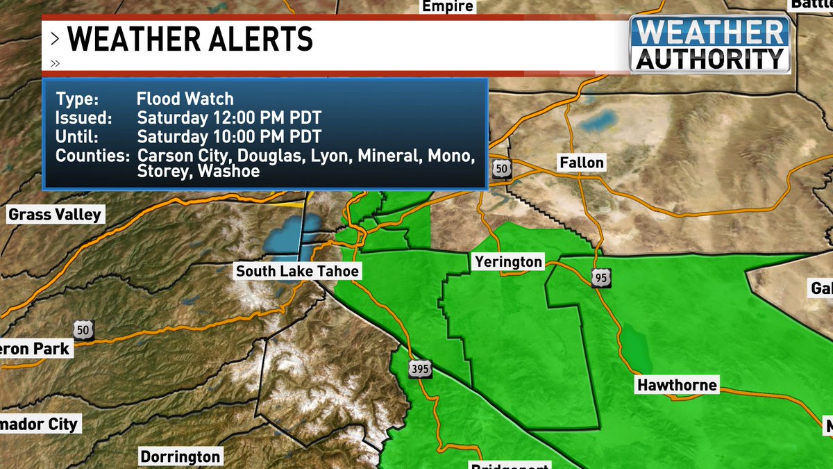 Doppler Radar is very active with monsoonal moisture across the area. The National Weather Service has issued a Flood Watch until 10 PM tonight for the Greater Reno-Carson-Minden area. Stay safe!   Send your weather pics to mynews4.com/chimein! ⛈️☂️

<a href="/KRNV/">KRNV</a> <a href="/KRXITV/">Fox 11 Reno</a>