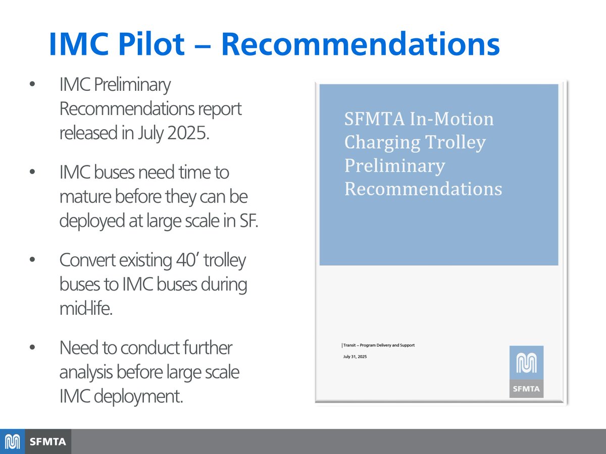 Glad to see Muni continuing to advance the IMC Trolleybus project and hoping to see route conversions to trolleybus soon! 🚎