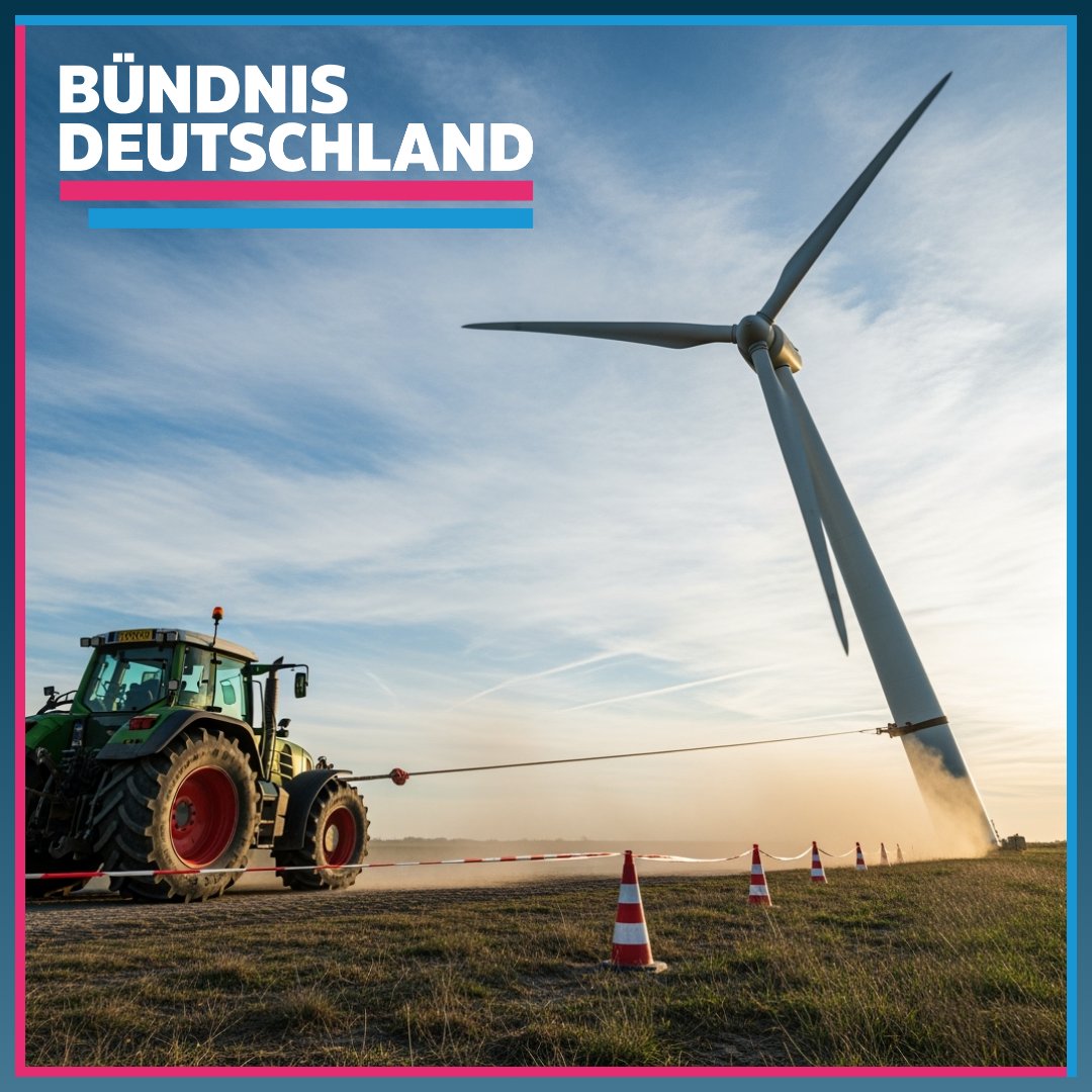 „Kühe-schubsen 2.0“ in Krummhörn
Windrad per Seil und Traktor umgelegt – „ziehen, kippen, peng“. Das Video geht viral. Wenn der Rückbau unkonventionell erfolgt (Wenn durch die Rückbaupflicht u.U. die Privatinsolvenz wegen der hohen Kosten droht).

Rotorblatt-Verwertung,