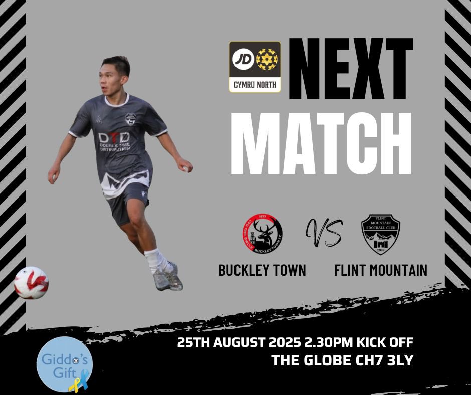 We go again…

Join us at The Globe this bank holiday Monday and get behind the lads!

🗓️ Monday 25th August 
🕰️ 14:30 KO
📍 The Globe (CH7 3LY). 
🆚 <a href="/BTFCofficial77/">Buckley Town Football Club & Buckley Town Ladies</a> 
🏆 #JDCymruNorth #Round5