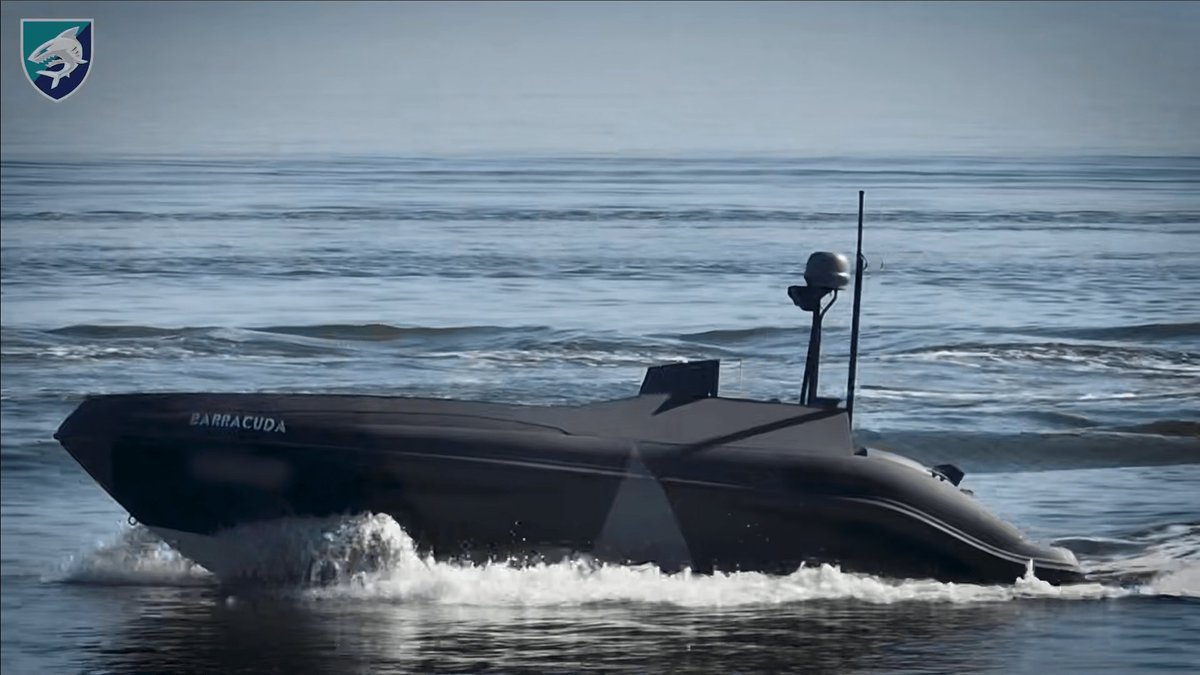 🇺🇦The special unit "Barracuda," subordinate to the 40th Separate Coast Guard Brigade within the 30th Marine Corps, has created the new  surface drone, called Barracuda. 

Let’s see together the details 🧵👇