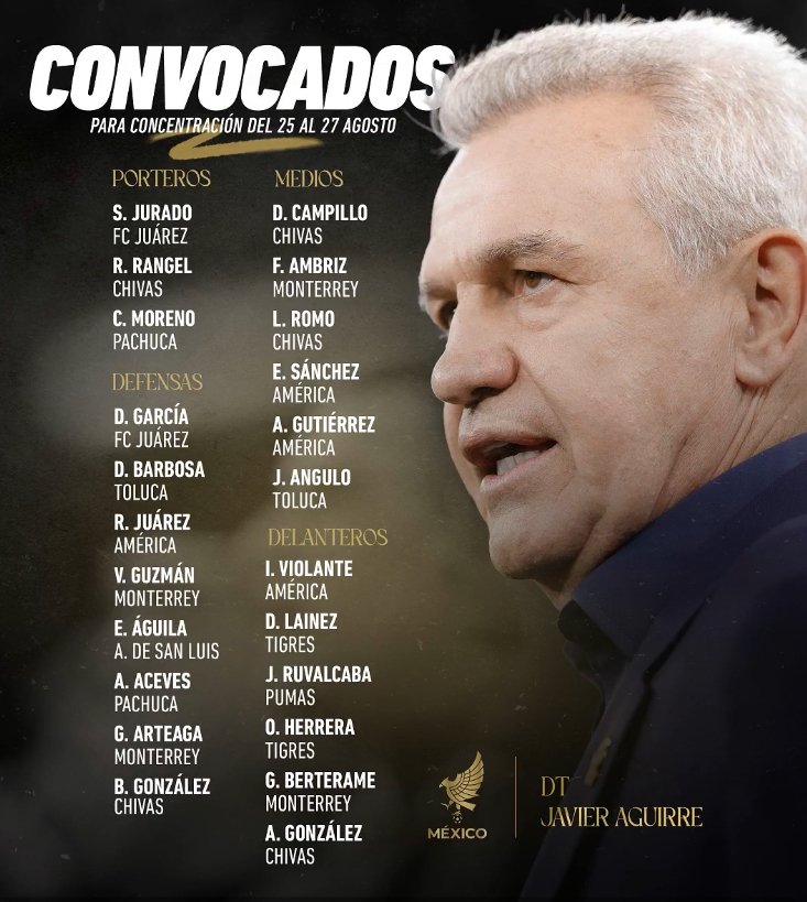 paracomentarse (@paracomentarse) on Twitter photo Los veracruzanos Sebastián Jurado e Isaías Violante fueron convocados por Javier Aguirre a la mini concentración de la Selección Mexicana
facebook.com/share/p/1HkWe5…
#Veracruz #bocadelrio #futbol #miseleccion #Mexico <a href="/ParaComentarse/">paracomentarse</a> Los veracruzanos Sebastián Jurado e Isaías Violante fueron convocados por Javier Aguirre a la mini concentración de la Selección Mexicana
facebook.com/share/p/1HkWe5…
#Veracruz #bocadelrio #futbol #miseleccion #Mexico <a href="/ParaComentarse/">paracomentarse</a>