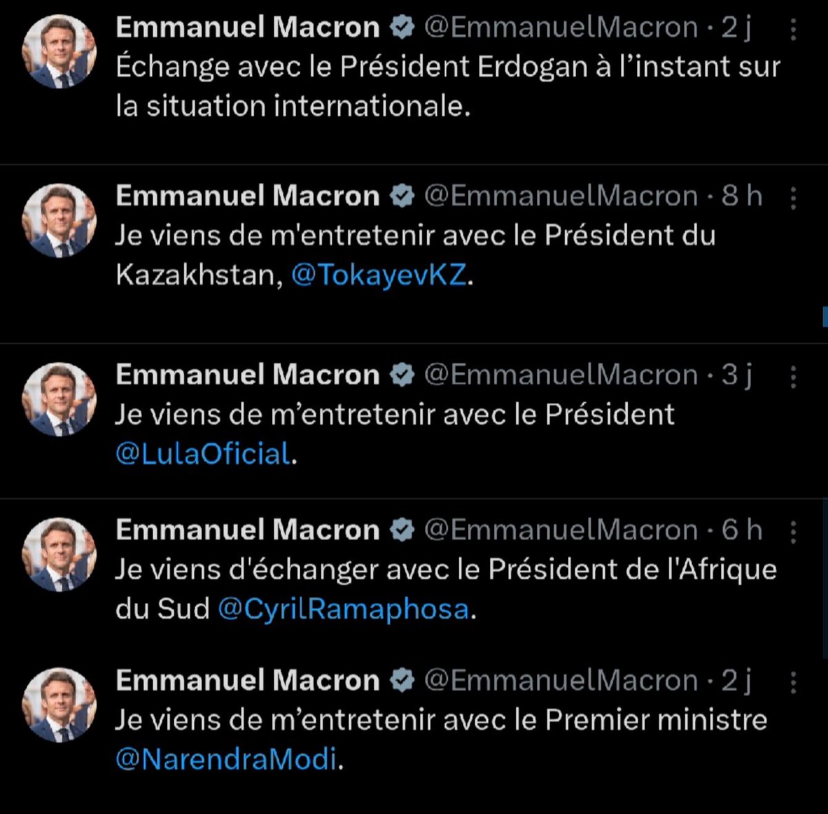 Il parle à la terre entière qui n’en a strictement rien à foutre.