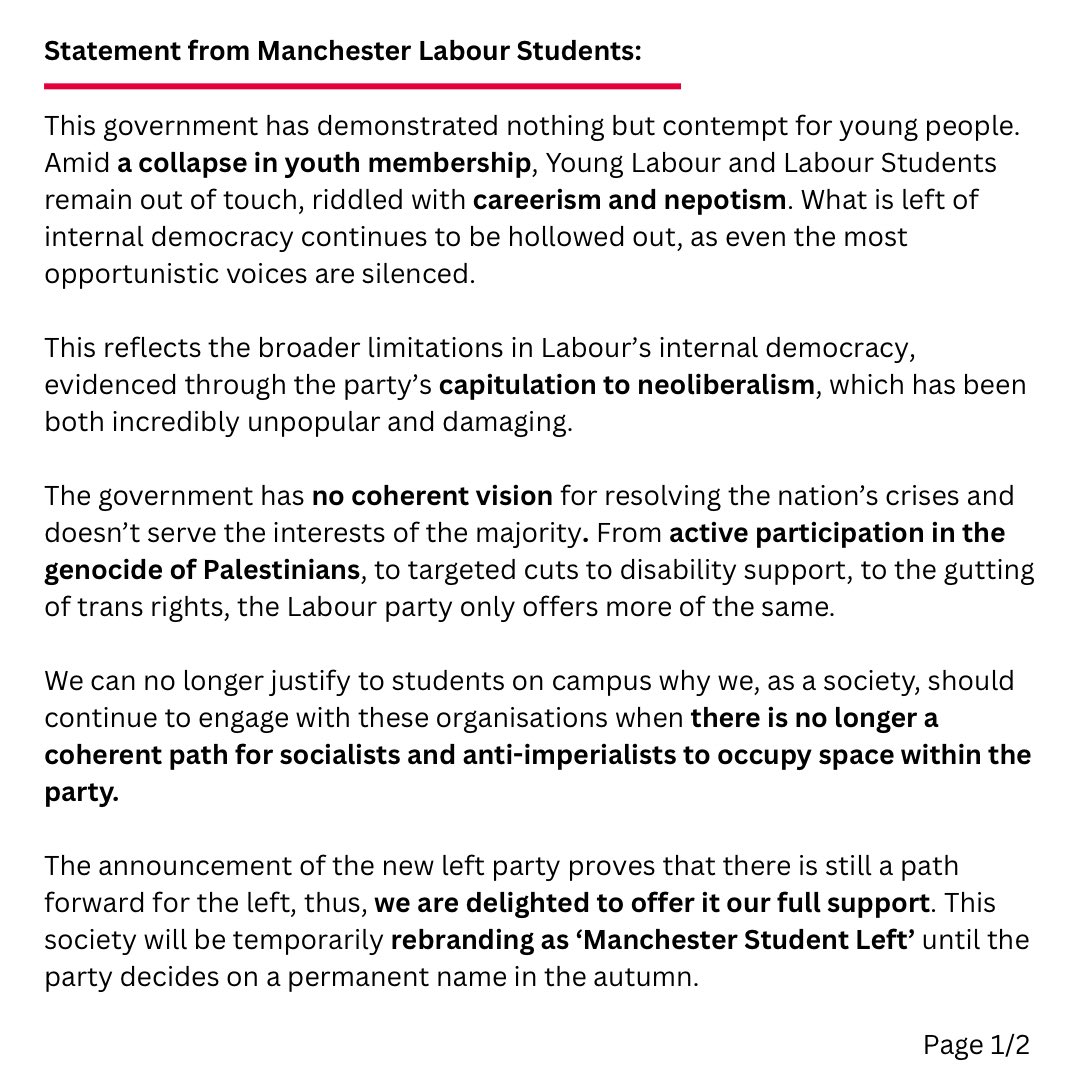 mancstudentleft's tweet image. yourparty.uk