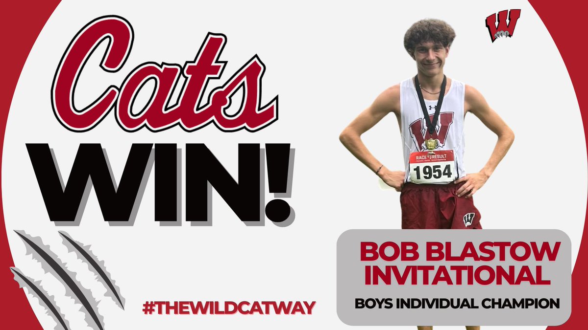 Congratulations to Austin Chrouch who was the overall race champion in today’s Bob Blastow Invitational
#CatsWin
#TheWildcatWay