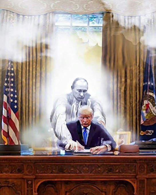 <a href="/CF_NeverForget/">C F</a> <a href="/HolgerLinius/">Holger Linius 🇩🇪🇪🇺🇺🇦🎗️😎💙💛 🧐🇮🇱🤔</a> We of the “Holy 👼 Battalion 69th Sniffing Brigade” will make sure that Trump loses his bathrobe and exorcise the demon Putin 👿 from him.

Wir vom „Heiligen 👼Bataillon 69th Sniffing Brigade” werden dafür sorgen, dass Trump seinen (Bade-)Mantel verliert und den Dämon Putin👿 mit