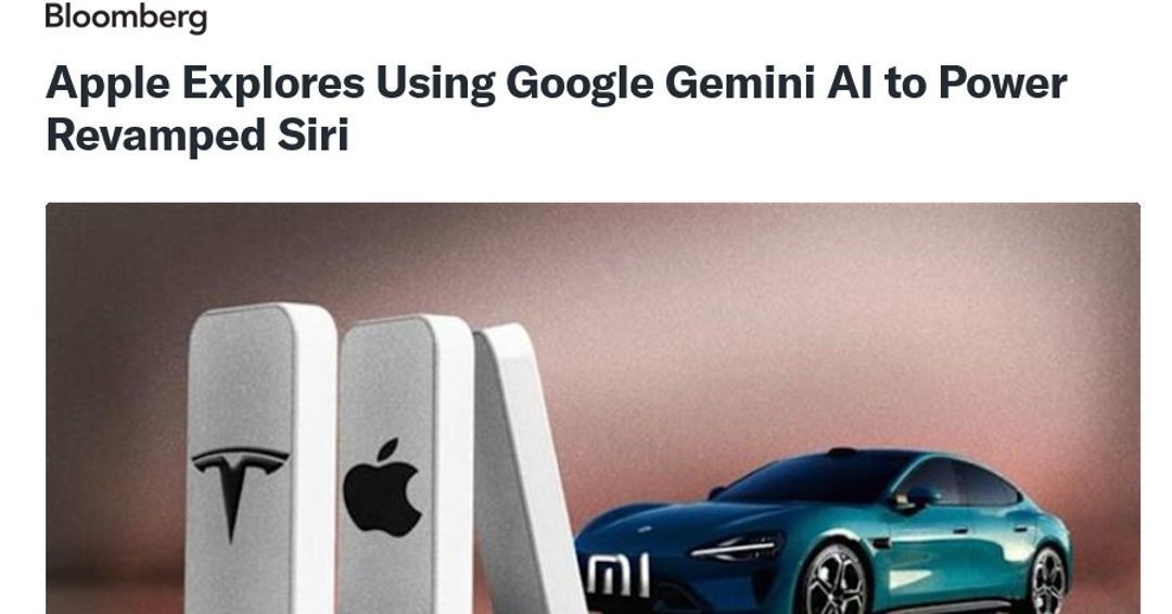 🤔 Apple has usually partners with Google (Google is the default search on all Apple devices). However, would relying on Google vs. developing their own Generative AI engine be the correct move here?