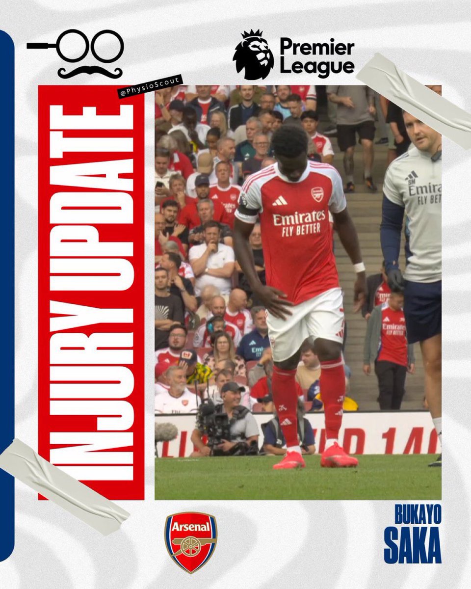 IDG (@idgoonerscom) on Twitter photo Via <a href="/physioscout/">Physio Scout | Football Injury Analysis</a>, Saka digantikan karena cedera hamstring kiri setelah sprint pendek dan melakukan operan. Sepertinya cederanya tegang otot.
Kemungkinan cederanya tingkat satu atau dua, yang berarti ia akan absen antara dua hingga enam minggu, sambil menunggu hasil pemeriksaan. Via <a href="/physioscout/">Physio Scout | Football Injury Analysis</a>, Saka digantikan karena cedera hamstring kiri setelah sprint pendek dan melakukan operan. Sepertinya cederanya tegang otot.
Kemungkinan cederanya tingkat satu atau dua, yang berarti ia akan absen antara dua hingga enam minggu, sambil menunggu hasil pemeriksaan.