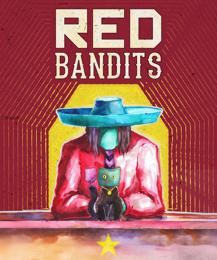 Red Bandits’ key art journey, from sketch to final.
