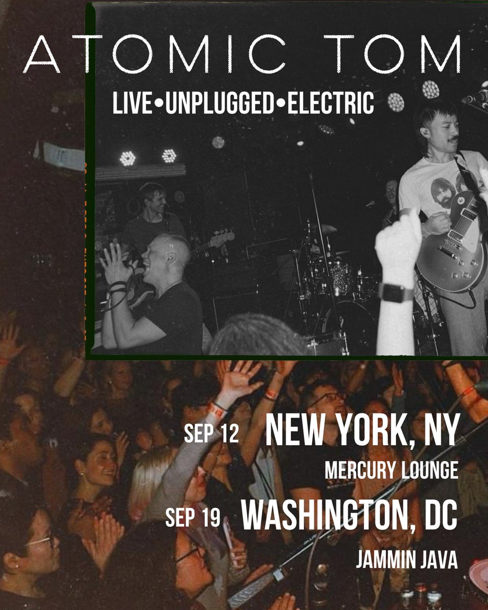 We’re SO excited to play shows again. 

And with the release of our new album, these ones are gonna be extra special.  

Limited spots available: atomictom.com/tour
