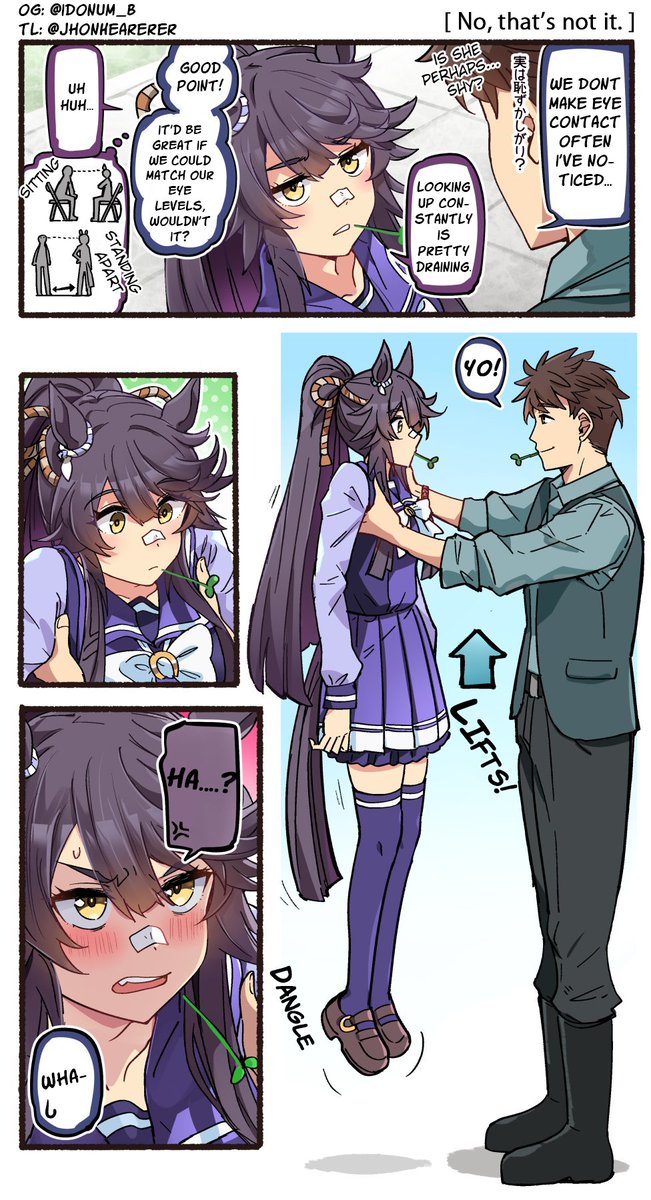 JhonHearerer's tweet image. Brian is a feisty umalet.
   
English TL                 
英訳                 
#UmaTranslations #ウマ娘英訳 #UmaMusume