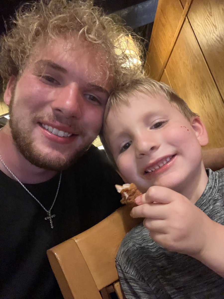 Celebrating my birthday a day early with my first ever college win and a meal with my family <a href="/GMC_Football/">GMC Football</a>