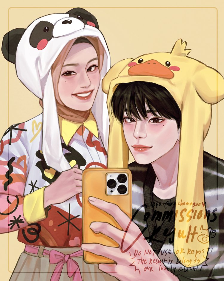 Cute couple commission by <a href="/mazeyellows/">maza 🌟</a>!
Thank you for your order <3 

#commission #artcommission