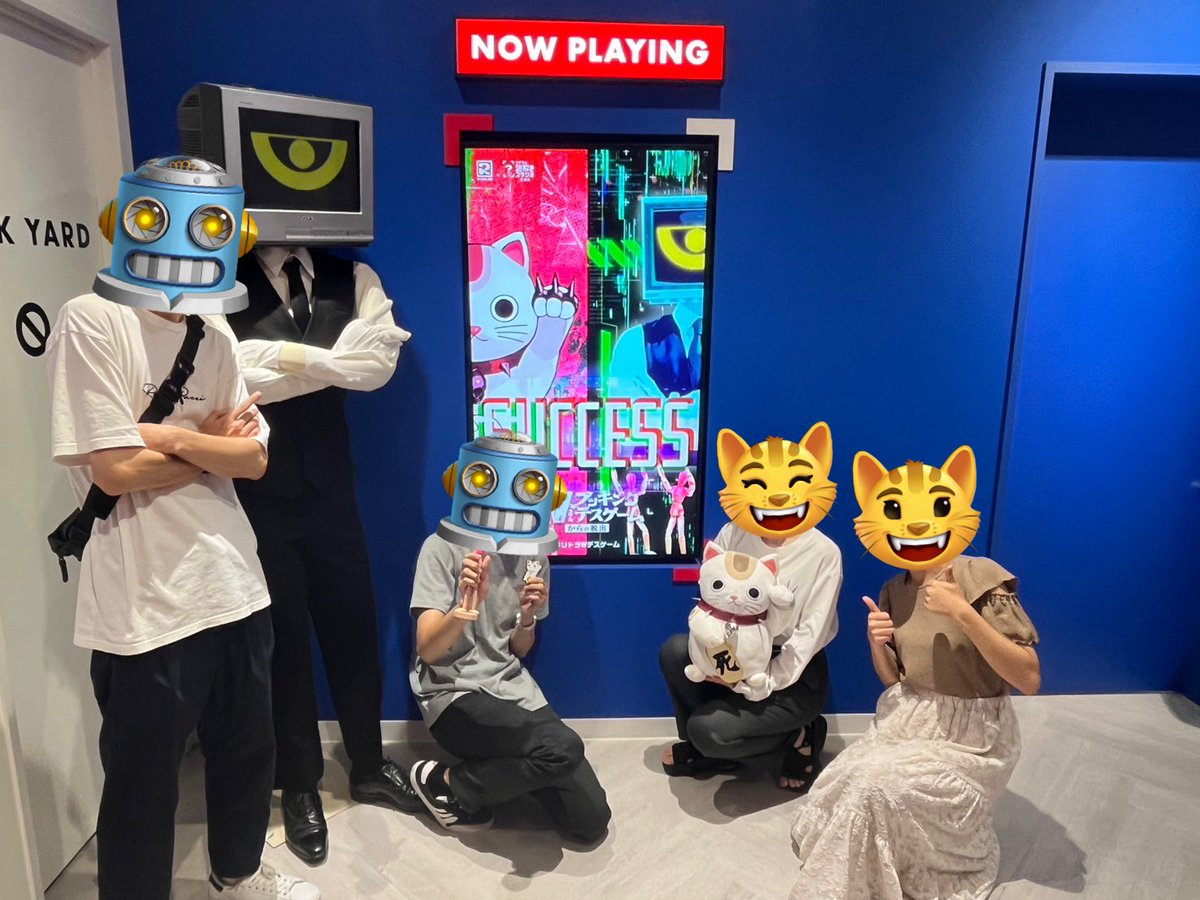 #リドラＷデスゲーム 成功！

エンタメ要素満載だにゃ〜！楽しいにゃ〜！
強すぎるチームメイトのおかげで爆速クリア！

🐱📺