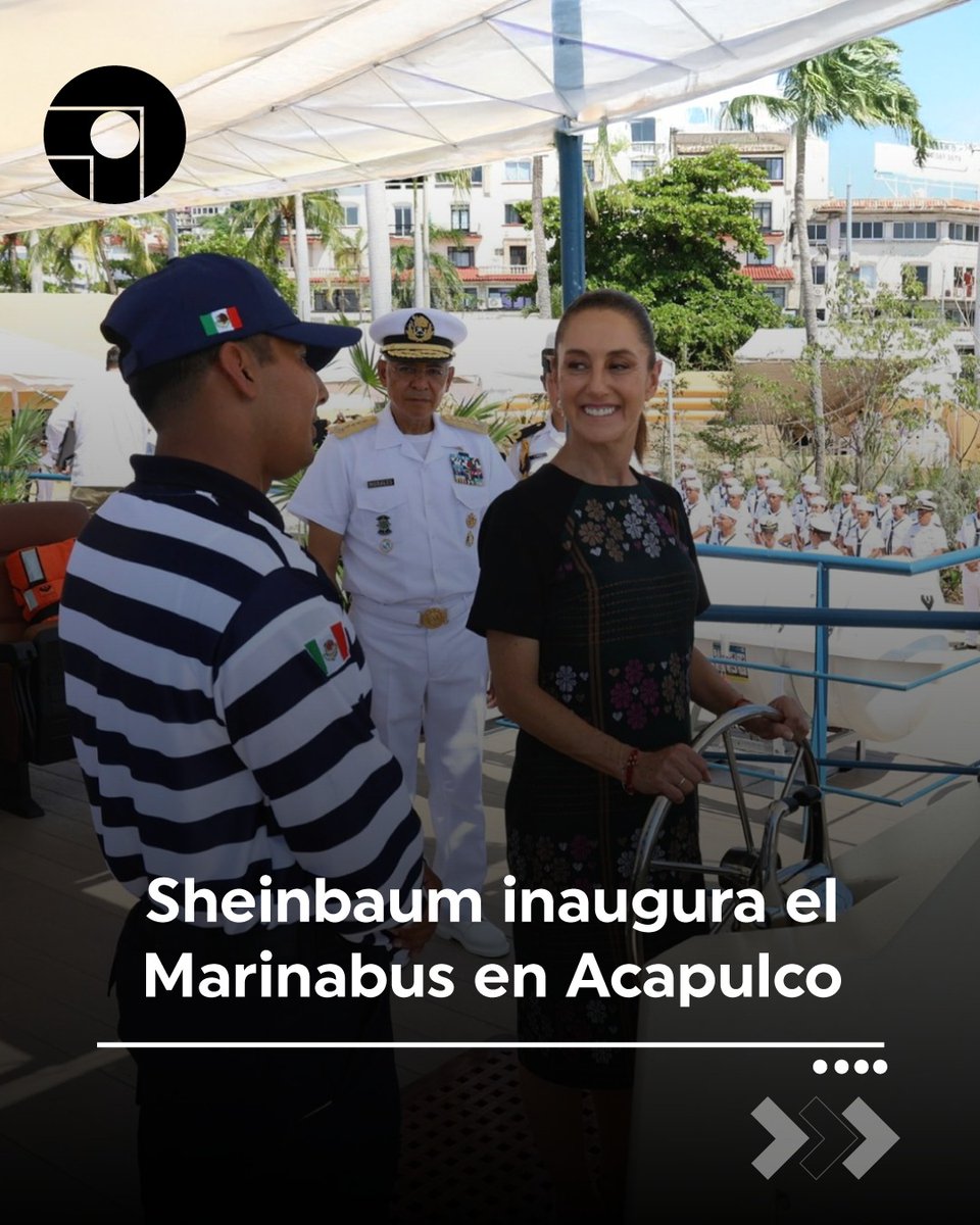 OnceNoticiasTV's tweet photo. 🚤💙 ¡Ya llegó el #Marinabus!
La presidenta @Claudiashein dio el banderazo al Marinabús Acapulco 1, el nuevo #transporte marítimo que no solo moverá a más de un millón de personas, sino también el #turismo. 🌊☀️
🔗 https://t.co/1dmzeuAcv6
#OnceNoticiasDigital🔻 https://t.co/eH98xEsqMp