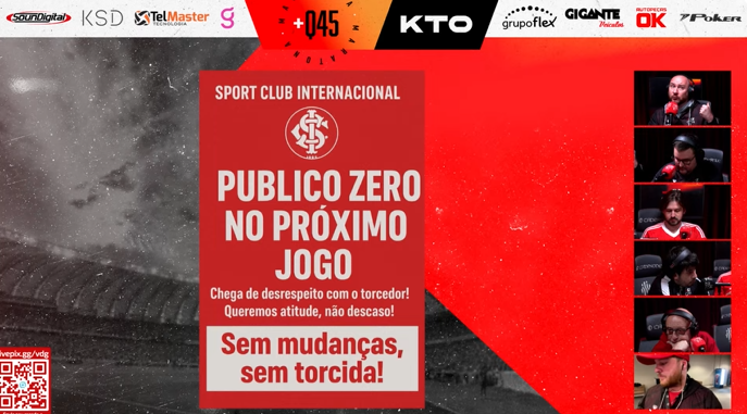 Apoiam esse protesto de "público zero" no Beira-Rio?