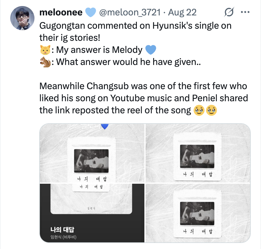 meloon_3721's tweet photo. I swear rn 6TOB are longing for a BTOB comeback so bad. They all miss each other so much and it's so obvious lol

#BTOB https://t.co/ZlAPHqWtl0