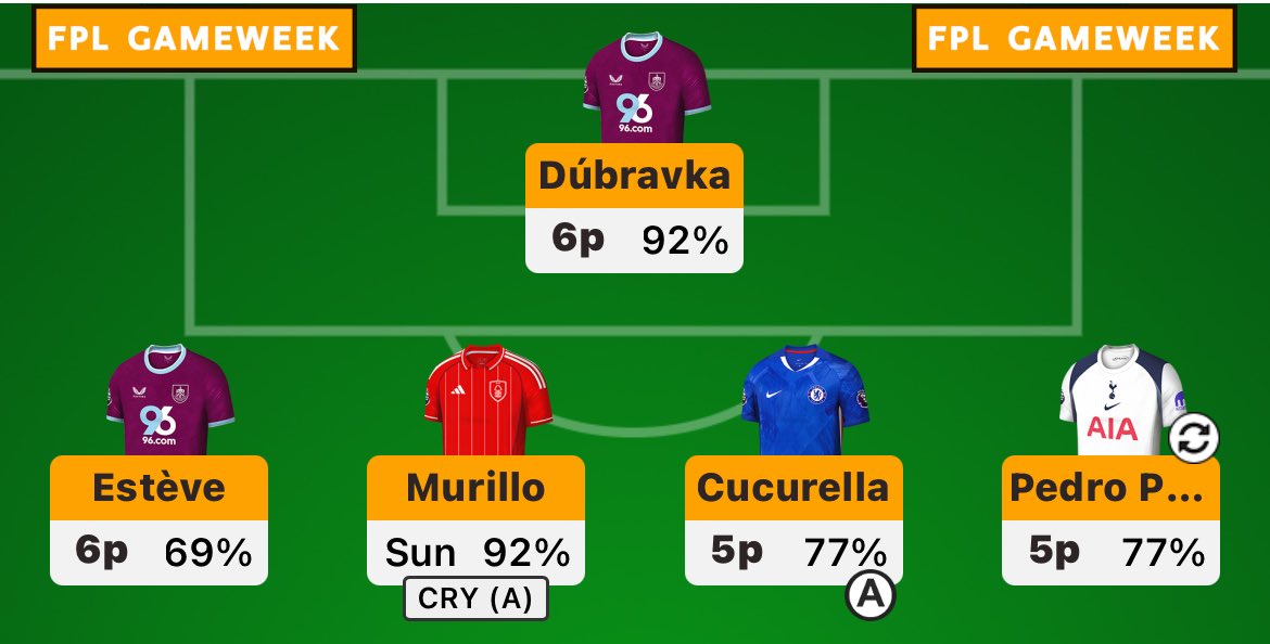HeistFPL's tweet photo. Dubravka &amp; Esteve exactly as planned for GW2. If not Sunderland at home, then when? #FPL https://t.co/8YoHaOQ04j