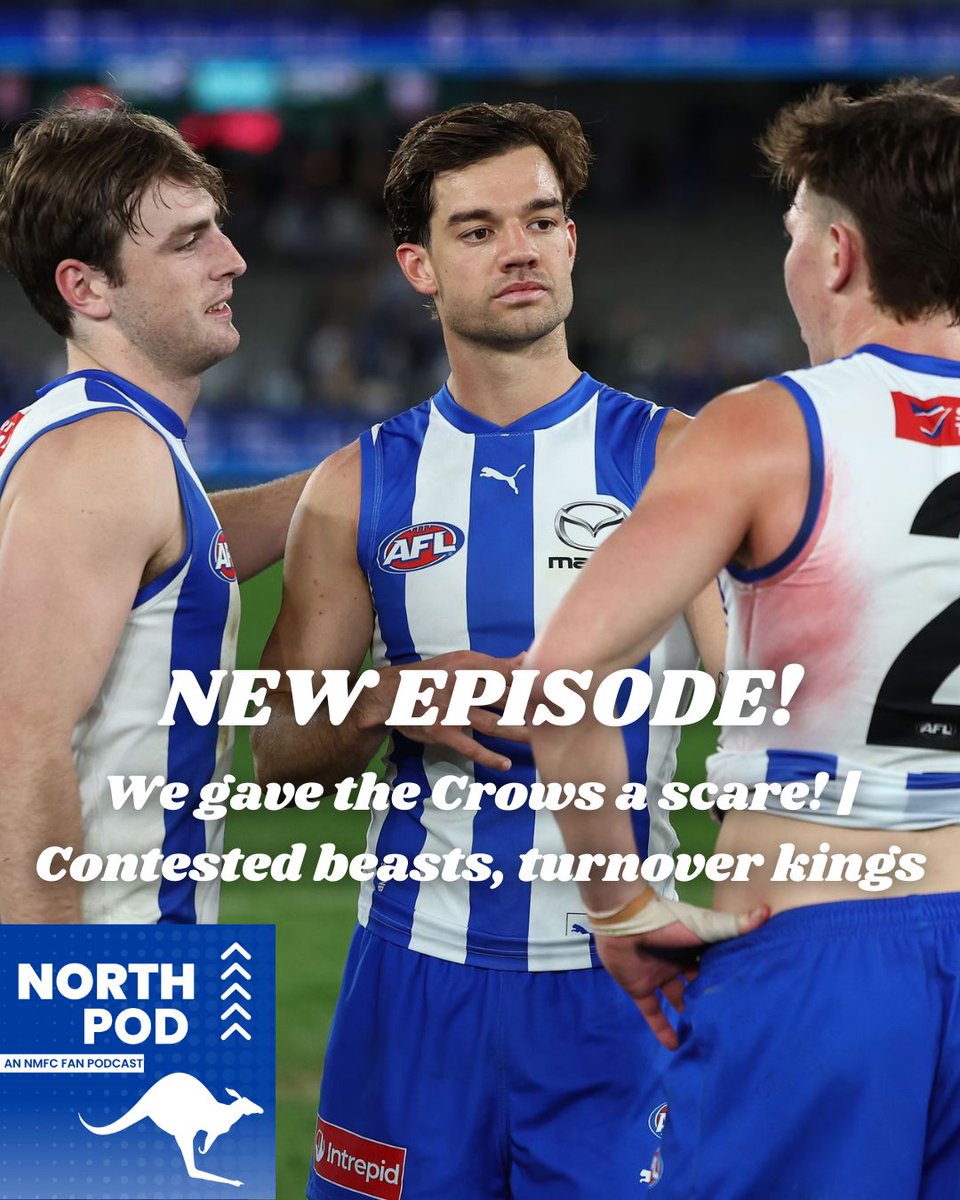 A valiant effort against the ladder leaders falls a couple of goals short. What to make of that game against the Crows?

linktr.ee/northpod 

#nmfc #AFL #podcast