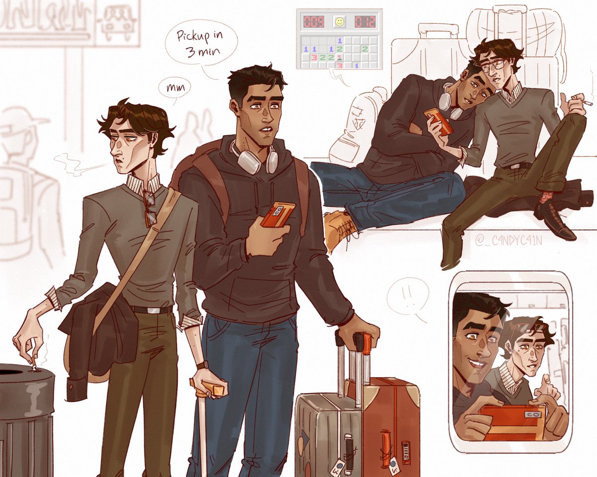stuck in the airport, time to project onto them again #jayvik