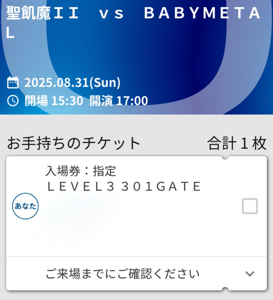 2日目はLevel3。Kアリーナ初体験だから、1日目と違う視点で楽しめるのが嬉しい。音や演出の見え方も比べられそう。