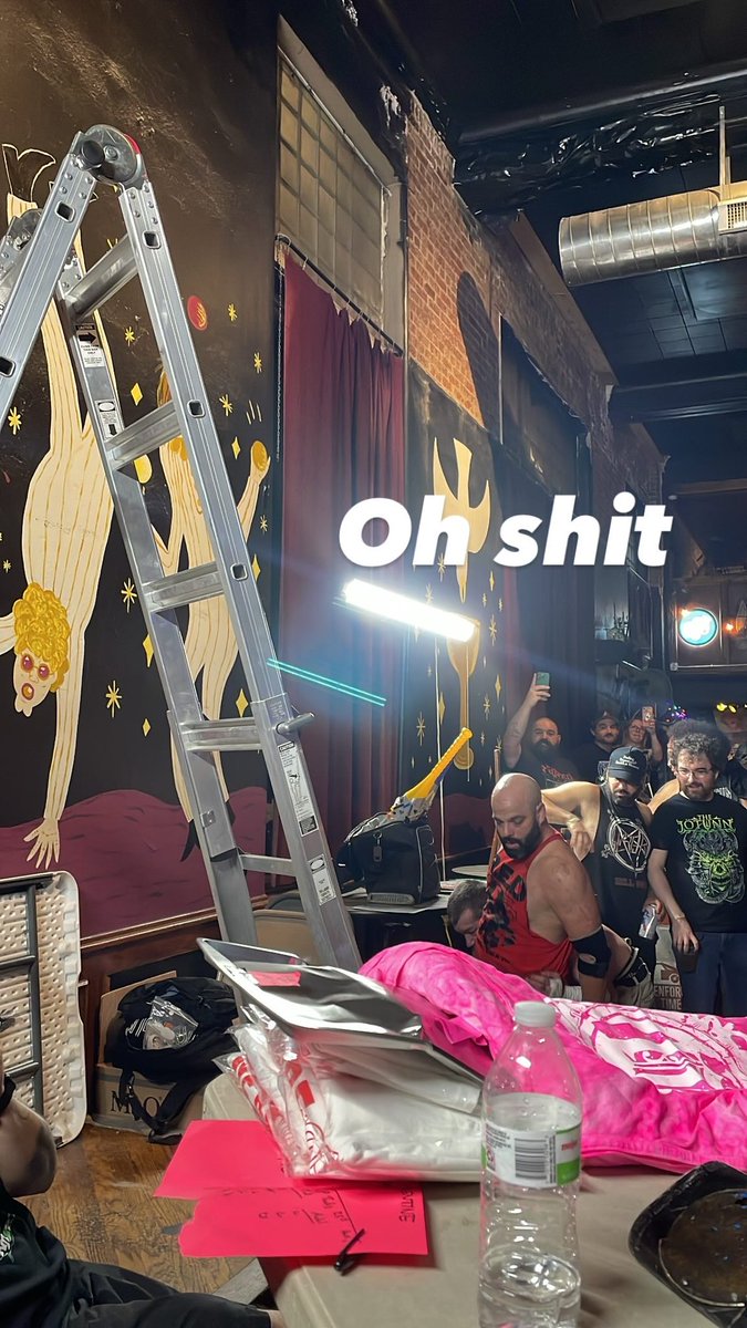 The scene at merch tonight got a little… escalated. #KRobUnderground