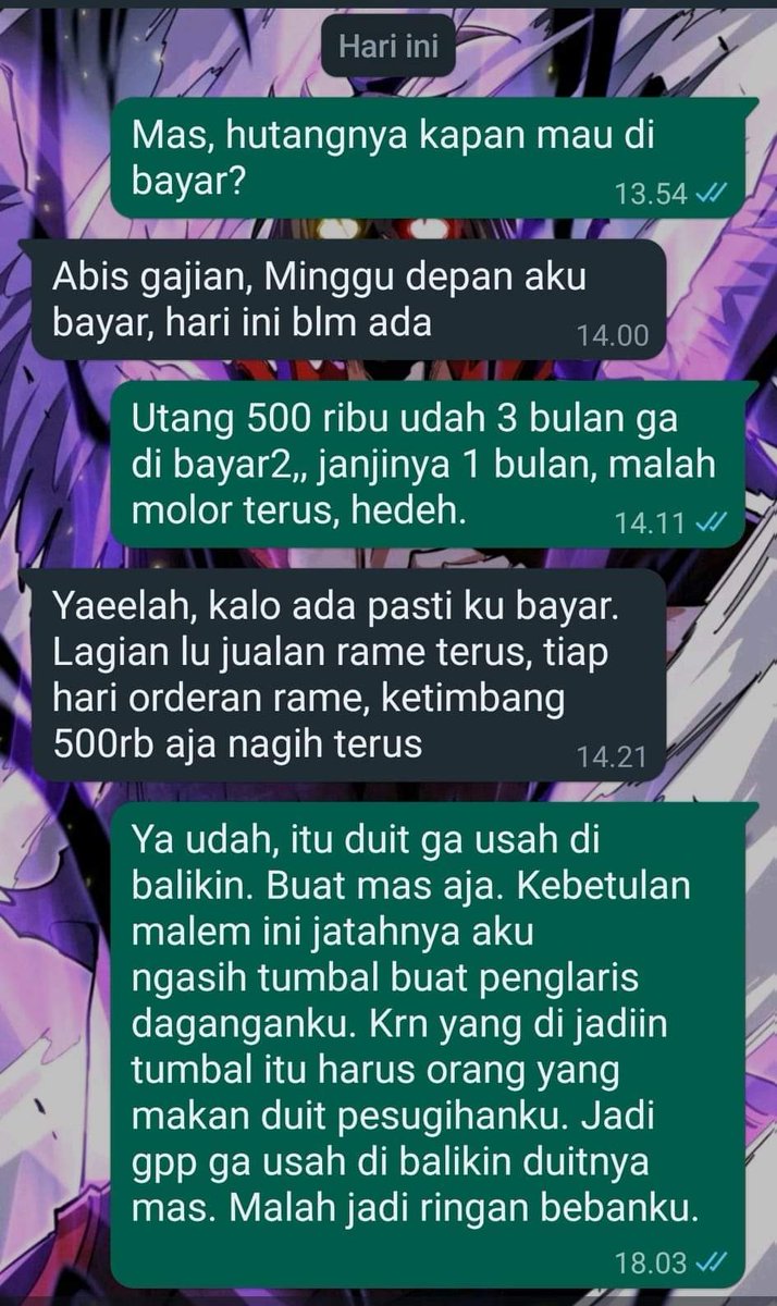 devprinceps's tweet image. orang nagih hutang