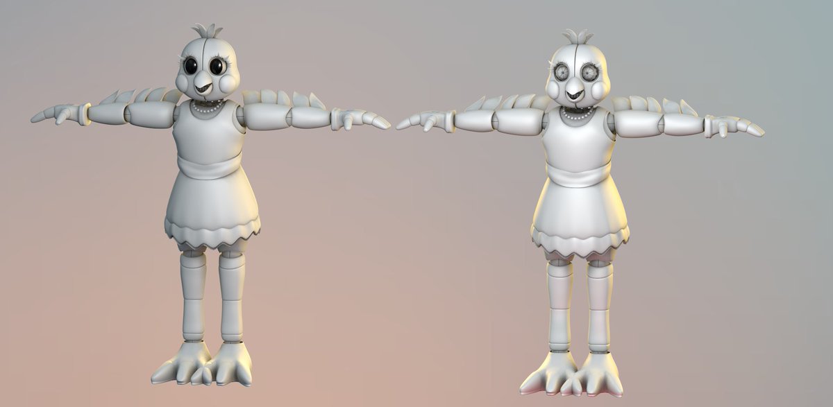 Tweetie Goodtime full model is complete, just leaves Tal left to model for the commission (unless the customer wants to add more lol)