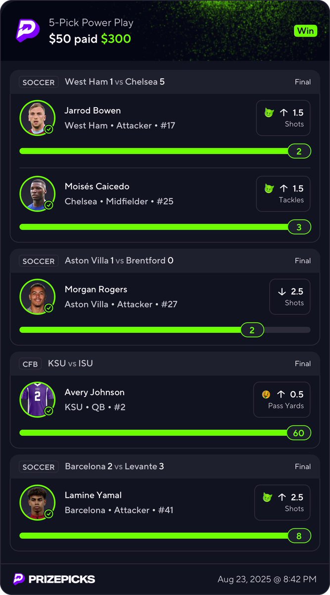 Cashed the Flex Friday promo 14X &amp; cashed free pick promo 6x just today! Labs w/ <a href="/Alex_GoLazo/">Alex</a> keep feeding… 🤝