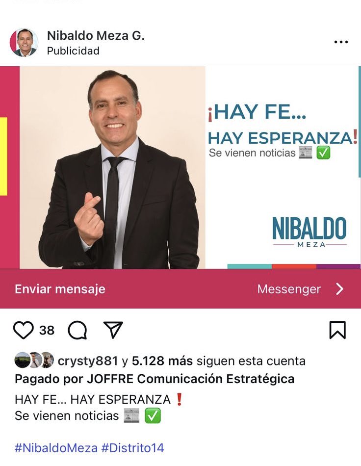 MCardenasElguet's tweet photo. Ni una semana inscritos y ya violaron la ley. Carlos Barberis y Nibaldo Meza ambos candidatos x el D14 se encuentran pagando publicidad en RRSS (prohibido ❌) ; entregando material con propaganda (prohibido ❌) pedir el voto (prohibido ❌). La campaña inicia el 17 de sept. https://t.co/ZxfmSYFT7x