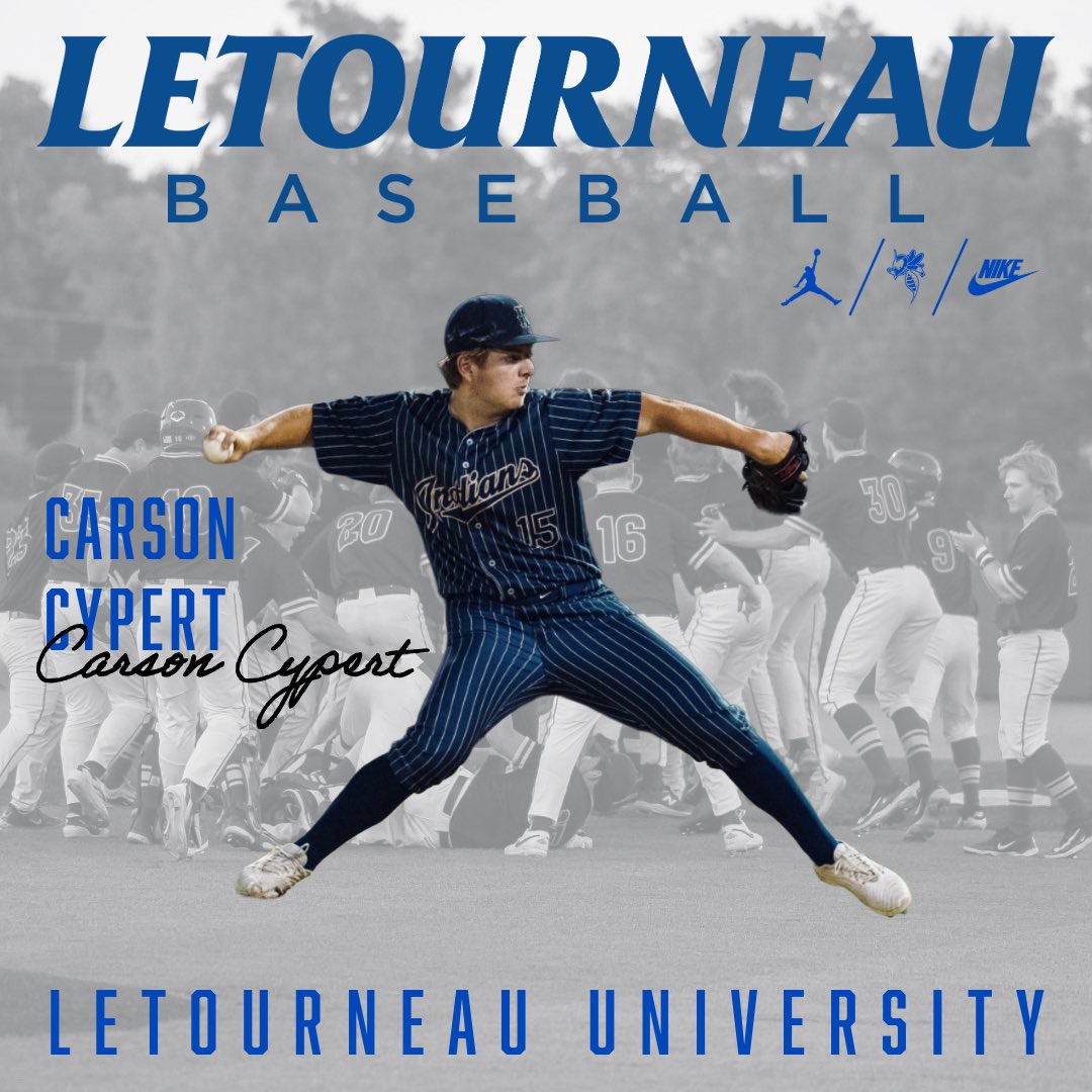 Carson (@carsoncypert13) on Twitter photo I am truly blessed to announce my commitment to <a href="/LETU_Baseball/">LeTourneau University Baseball</a> . I look forward to continuing my education and baseball career with <a href="/CoachPhillips28/">Paul Phillips</a> . I’d like to thank God, my family and all of my coaches who helped get me here.<a href="/KHS_Baseball/">KHS Indian Baseball</a> I am truly blessed to announce my commitment to <a href="/LETU_Baseball/">LeTourneau University Baseball</a> . I look forward to continuing my education and baseball career with <a href="/CoachPhillips28/">Paul Phillips</a> . I’d like to thank God, my family and all of my coaches who helped get me here.<a href="/KHS_Baseball/">KHS Indian Baseball</a>