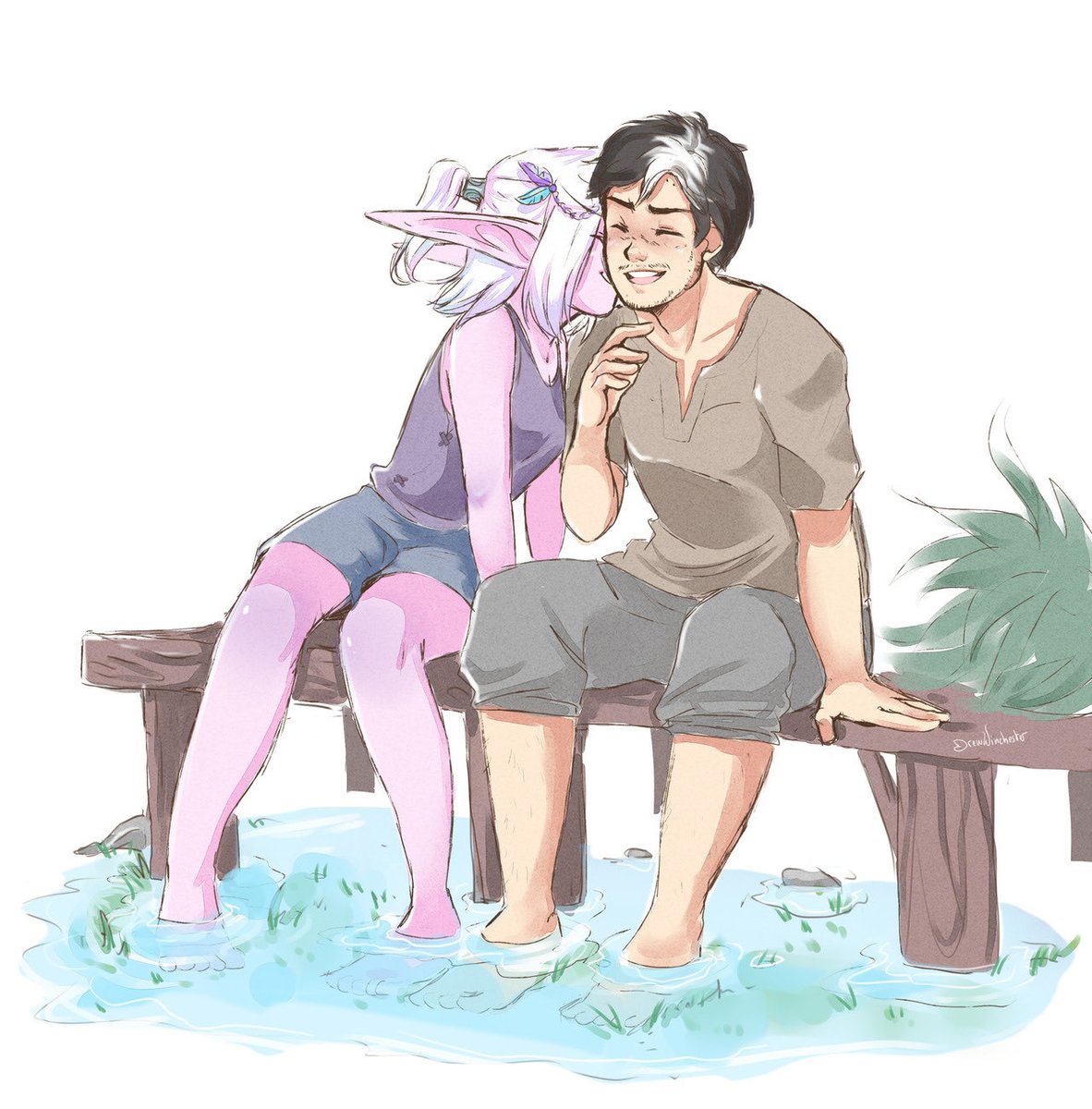 Young Khadgrin being silly and/or cuddly… <3