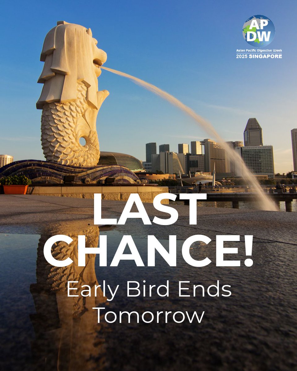 ⏰ Last chance — Early Bird ends tomorrow!
Lock in your place at #APDW2025 and access the best value. 

🗓 18–22 November | Suntec, Singapore
🔗 Register now: buff.ly/1z1GR4U

#GIHep #GESS
