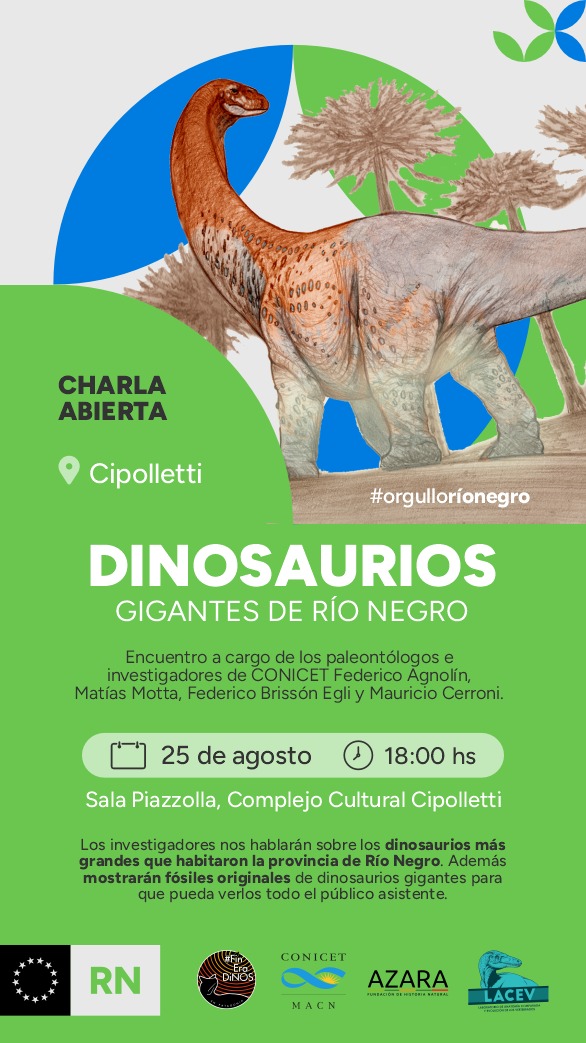 Atenti Cipolletti!
Dinosaurios gigantes de Río Negro. Les esperamos 🤠🦕🦖
<a href="/rncultura/">Río Negro Cultura</a>