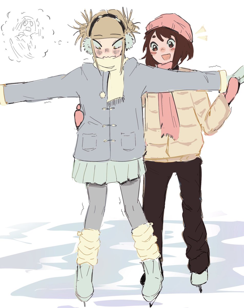 togachako ice skating date except its togas first time skating