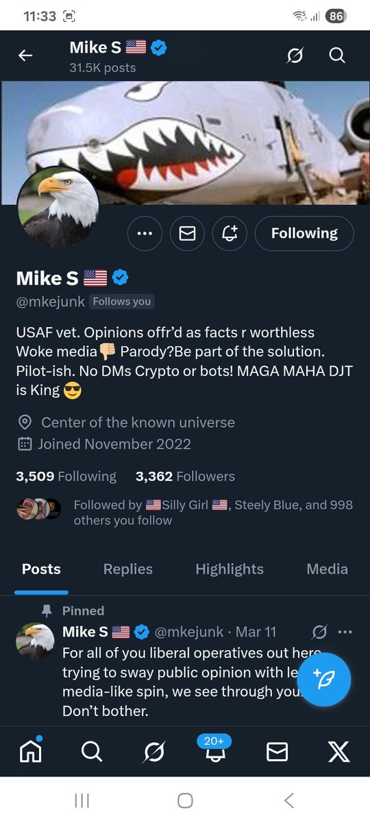 KJW (@hawkesbay69) on Twitter photo Can we get this USAF veteran over the 3.5k mark
<a href="/mkejunk/">Mike S ๐บ๐ธ</a>
F&R ๐ช๐ซถ๐๐ฅ๐ฏ๐บ๐ธ Can we get this USAF veteran over the 3.5k mark
<a href="/mkejunk/">Mike S ๐บ๐ธ</a>
F&R ๐ช๐ซถ๐๐ฅ๐ฏ๐บ๐ธ