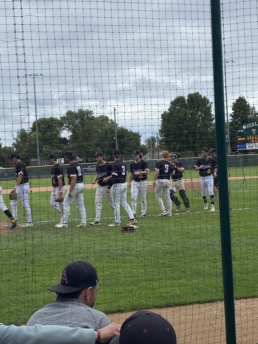 Warriors defeat Burnsville 5-3 in the 2nd round of the Class A State Tournament. Jun with a big 2 rbi hit, B. Musser- MBA player of the game, and J. Spanier with a gutty effort on the hill.  Postgame burgers and fries courtesy of Gaylord concessions were tremendous.