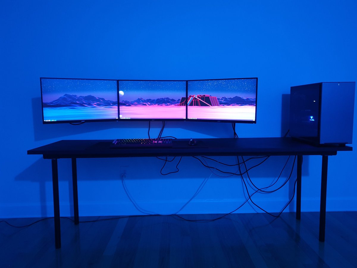 Workstation is back in one piece. Still need to do some cable management but its nice having a real PC setup again instead of using a laptop in bed...