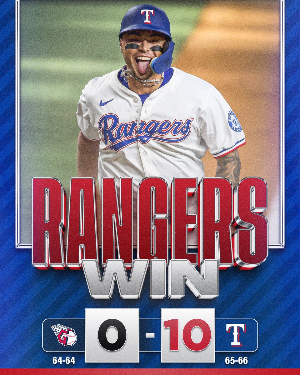 THE BOYS AREN’T DONE YET! 

The Rangers dominate on both sides of the ball to secure the series win over Cleveland!