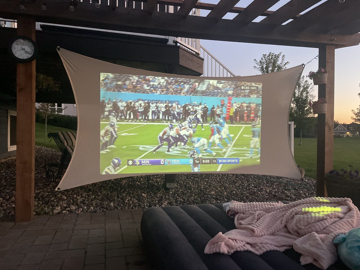 Watching football outdoors in late August just hits different.