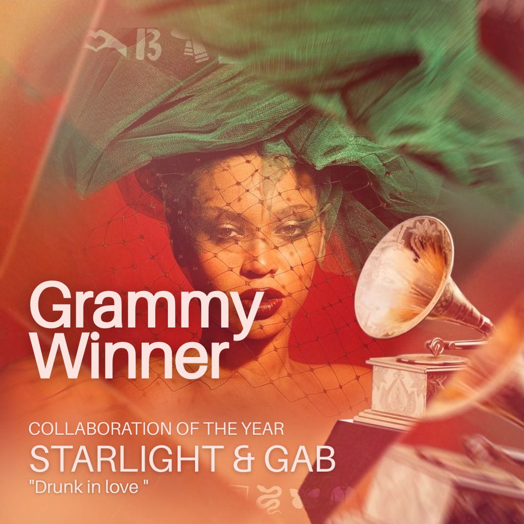 #GRAMMYs | 🏆 Drunk in Love, de Starlight e Gab, vence o Grammy de “Collaboration Of The Year”.