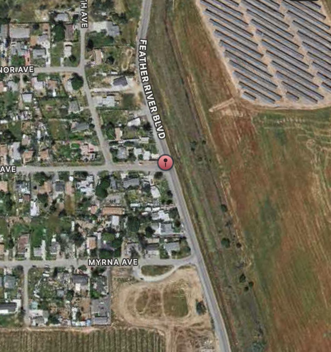 August 23, 2025 at approximately 1836 hours, both lanes of Feather River Blvd near Virginia Ave are closed while CHP investigates a three car crash.