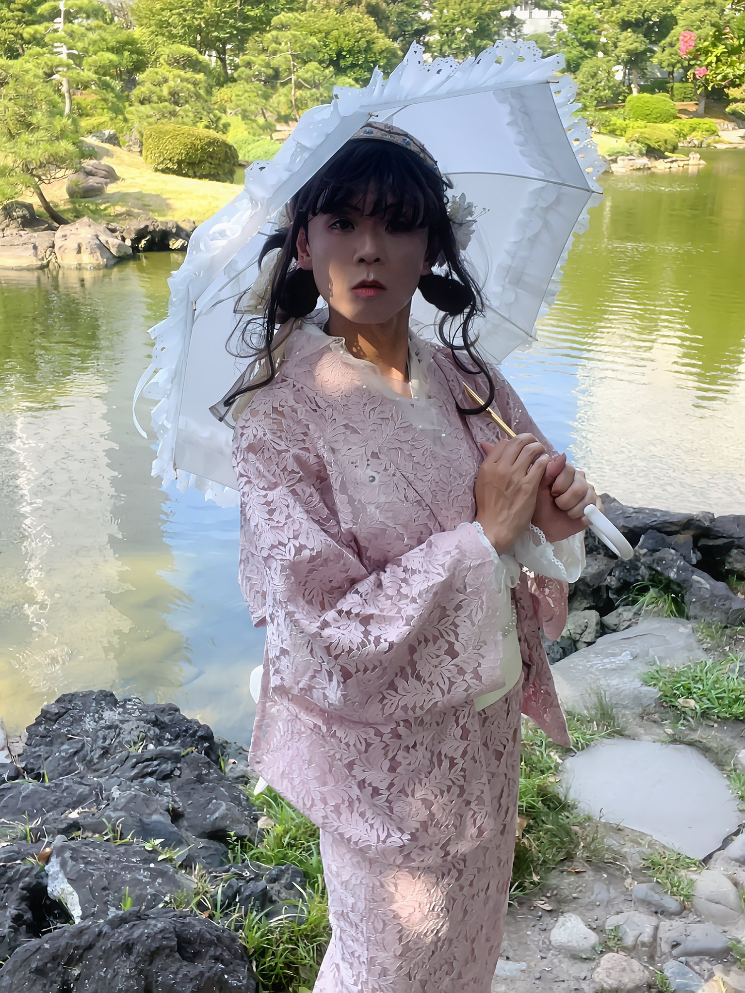 MIKI SAKURA モダン兵児帯 白ゴールド 幾何学模様 モダン兵児帯 白ゴールド | MIKI SAKURA