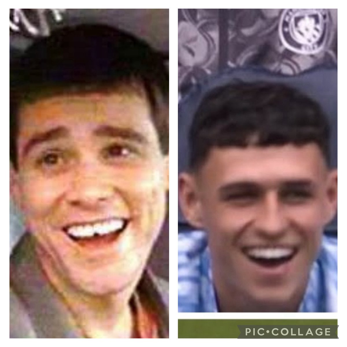 G_47_D's tweet photo. Hey @PhilFoden is Lloyd Christmas your father?? #dumbanddumber #uncanny https://t.co/SaLS7paDdW